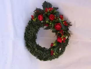 Венок ритуальный Самшит мини арт.0001